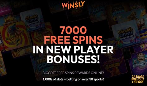 Winsly casino bonus
